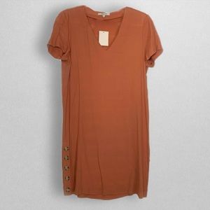 Madewell Short Sleeve V Neck T-shirt Dress Small